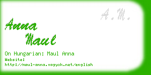 anna maul business card